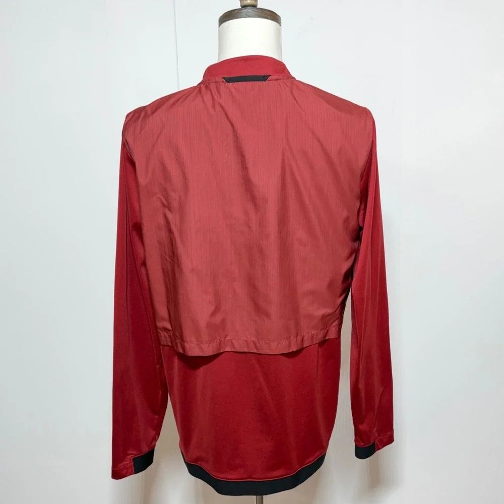Alabama Crimson Tide Jacket Mens Large Red Nike Elite Full Zip Blade Collar Vent